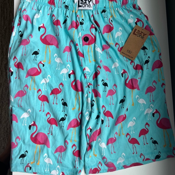 Matching His and Hers Flamingo Pajama Shorts size small - Picture 3 of 4